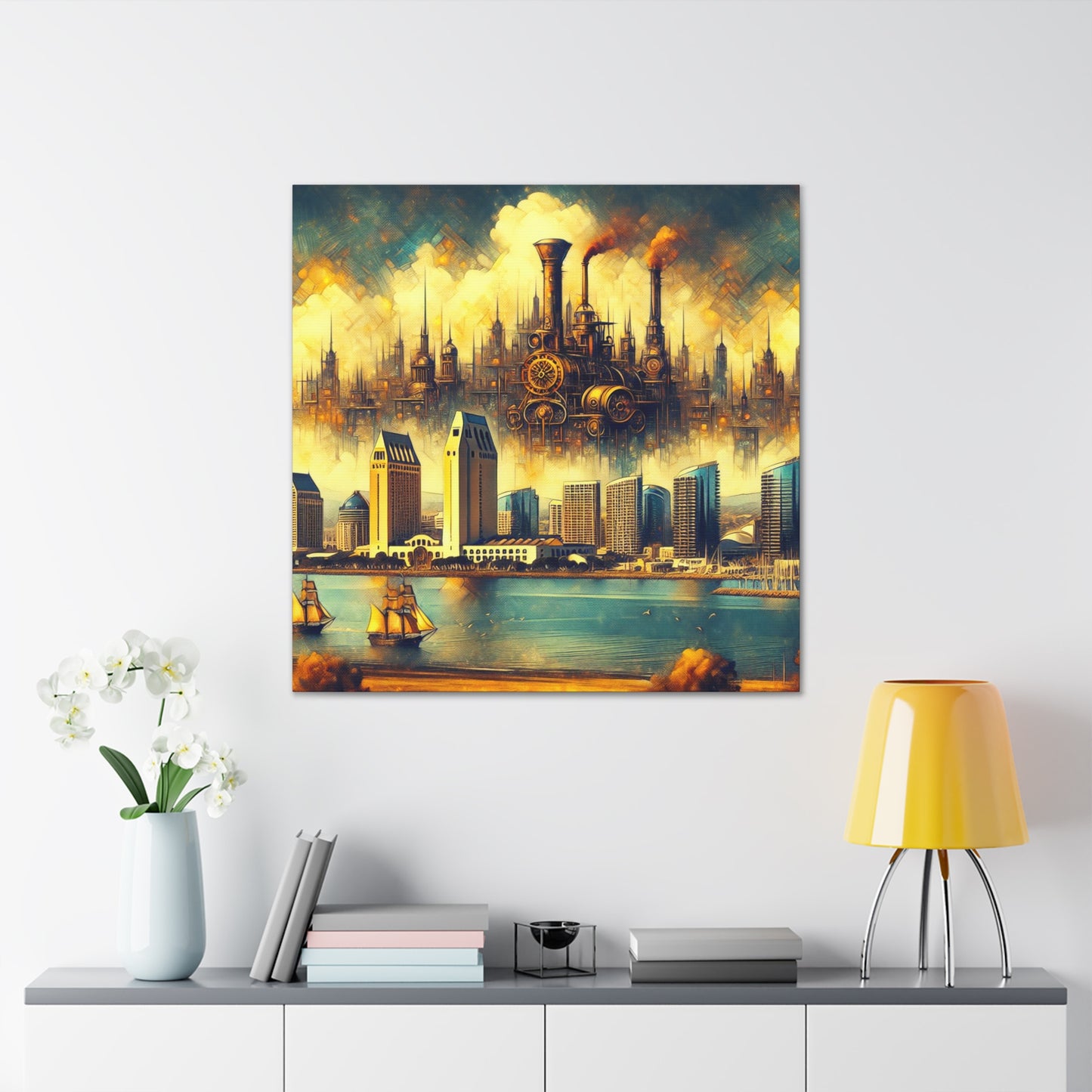 "Steam and Sunsets: San Diego" - Canvas