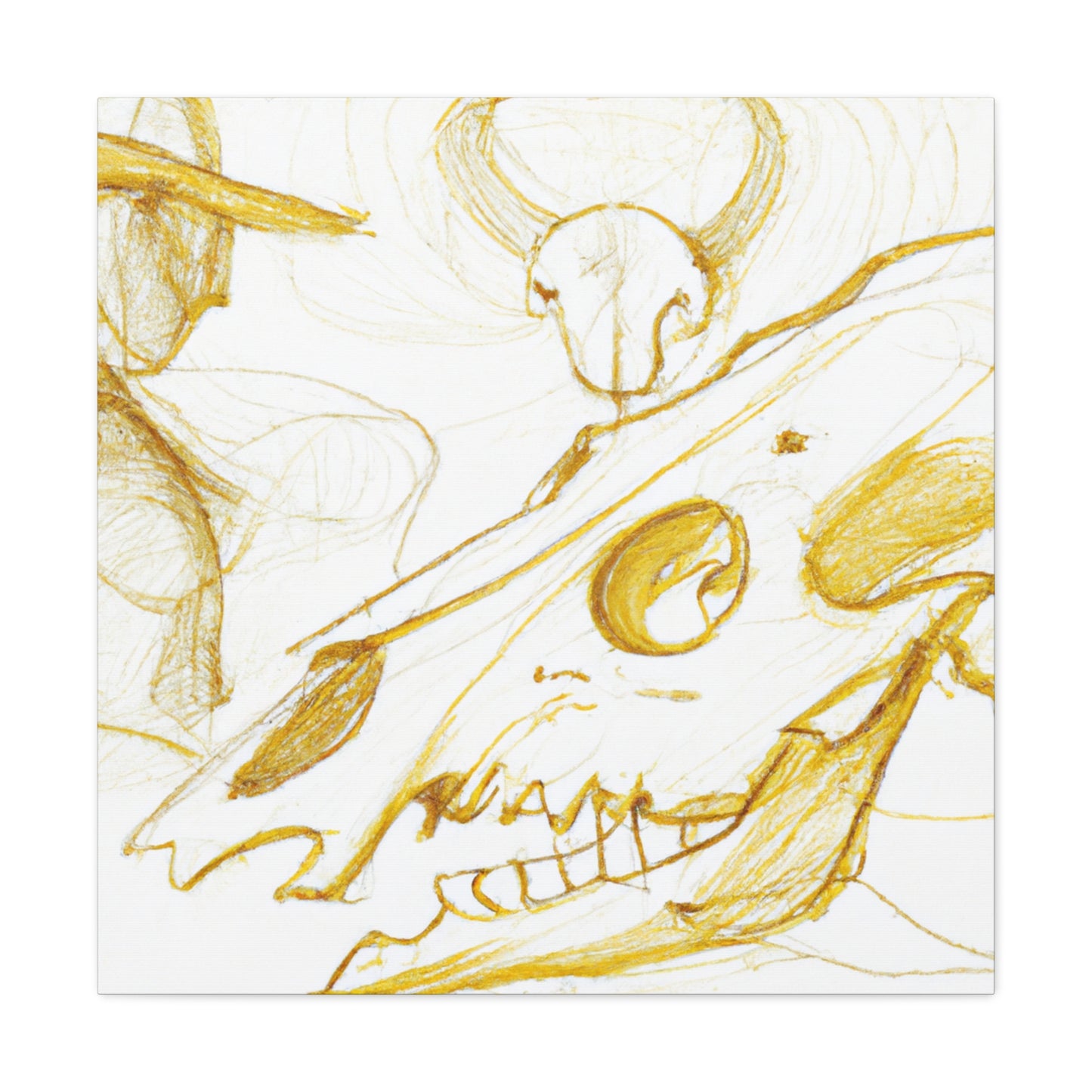 "Cow Skull Mysticism" - Canvas