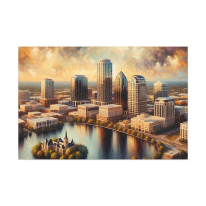 "Cityscape Dreams Unveiled" - Canvas