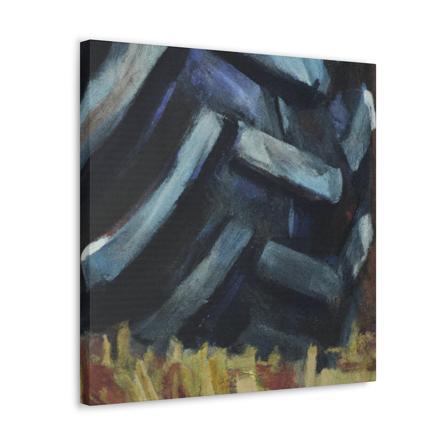 "Tractor Tire Impressionism" - Canvas