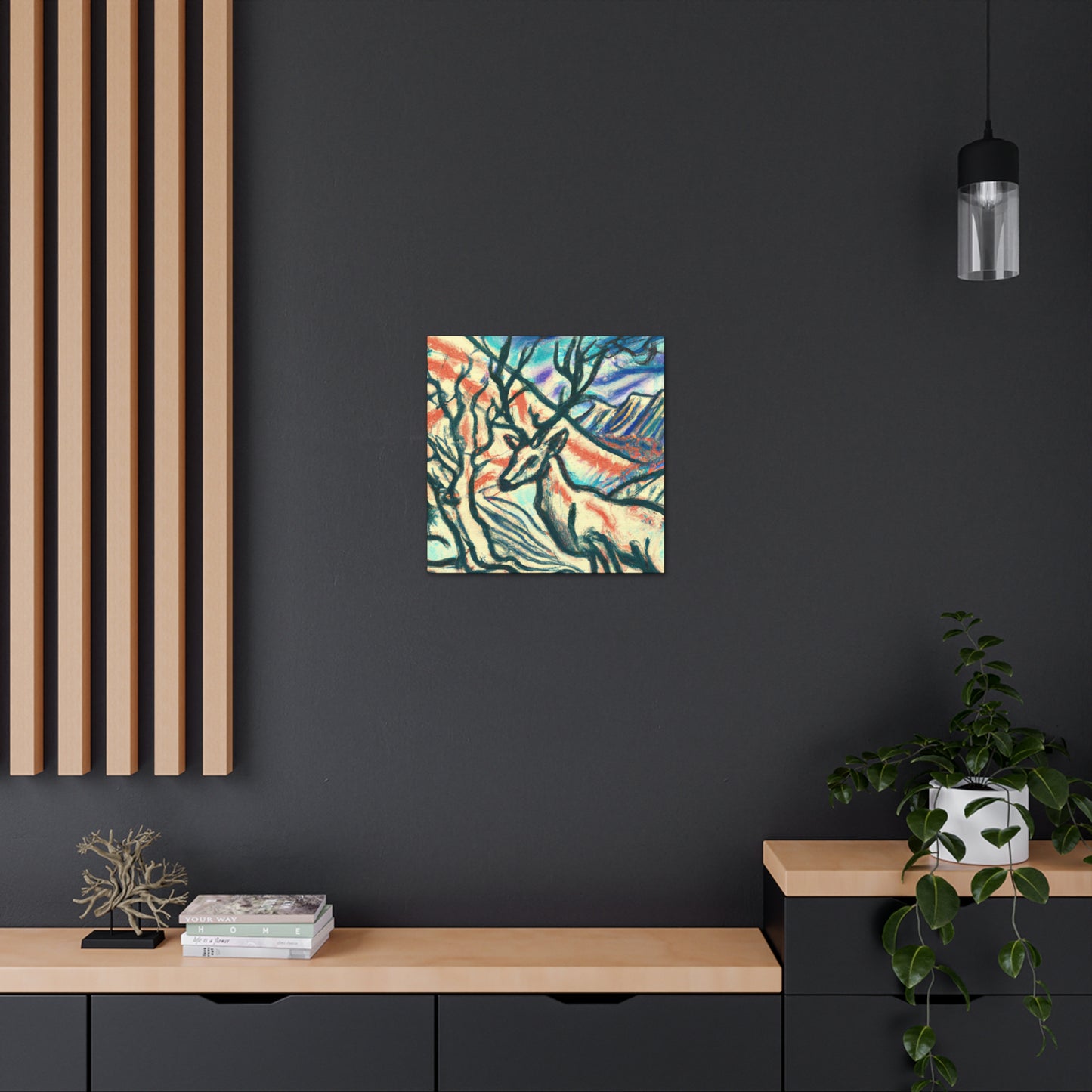 "Secluded Forest Stag" - Canvas