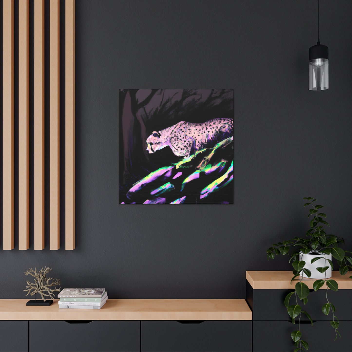 "Cheetah's Speed Vibrancy" - Canvas