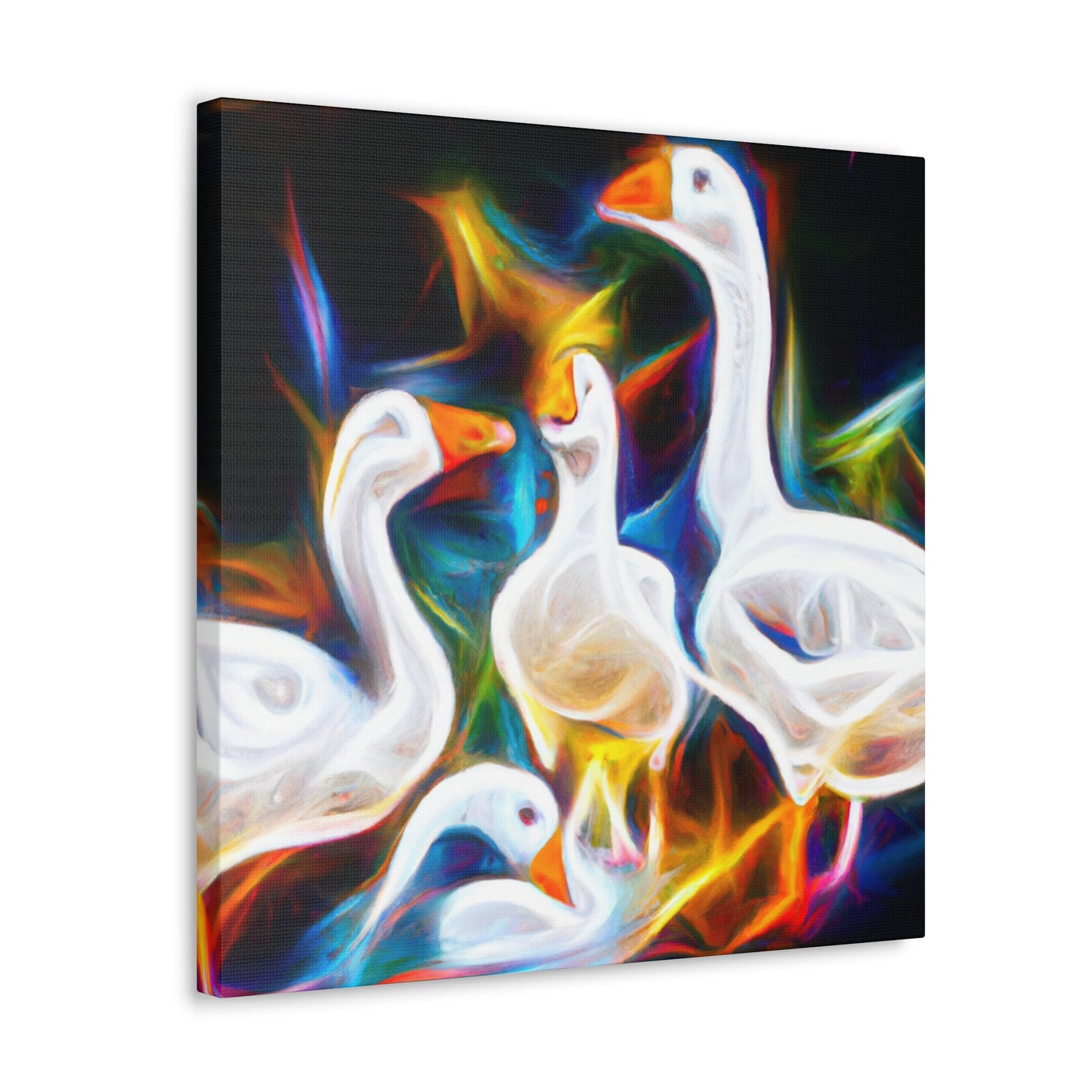 "Geese in Flight Abstraction" - Canvas