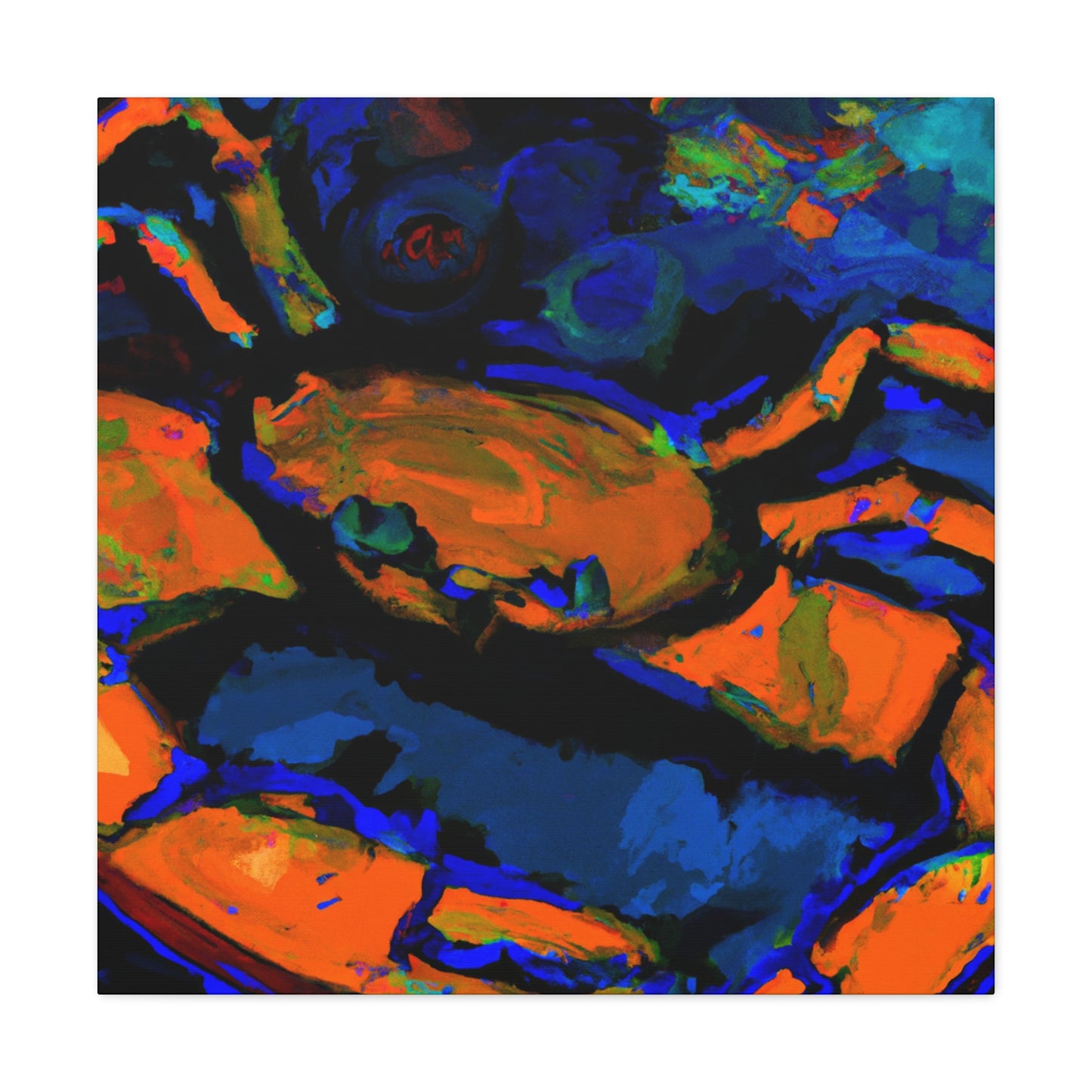 Crab-Crawling Colorful Chaos - Canvas