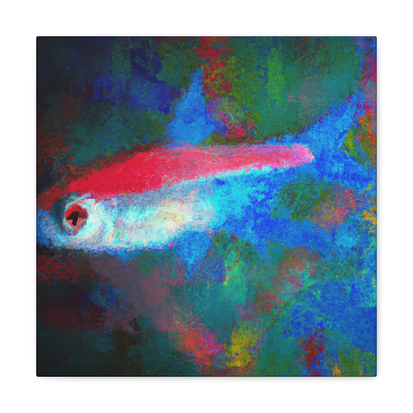 "Neon Tetra Impressionism" - Canvas