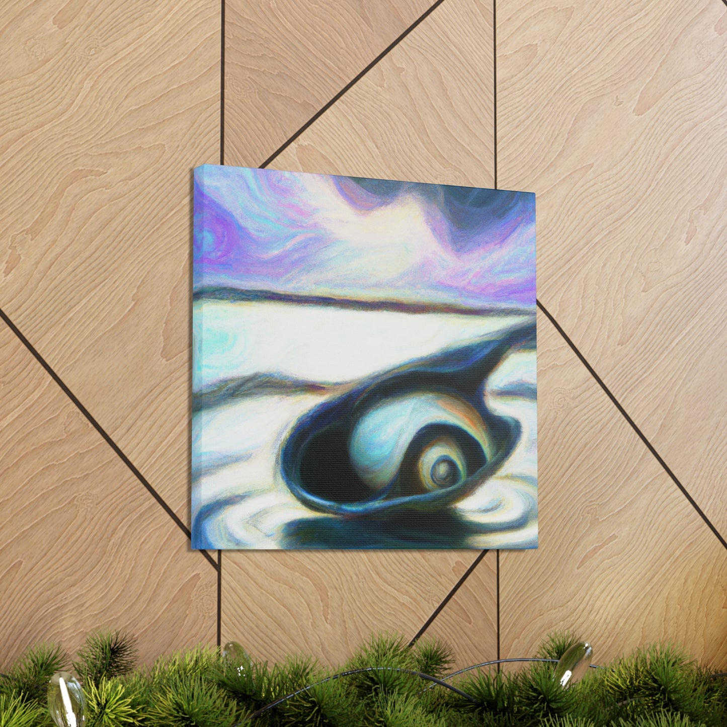 Clam Under Moonlight. - Canvas