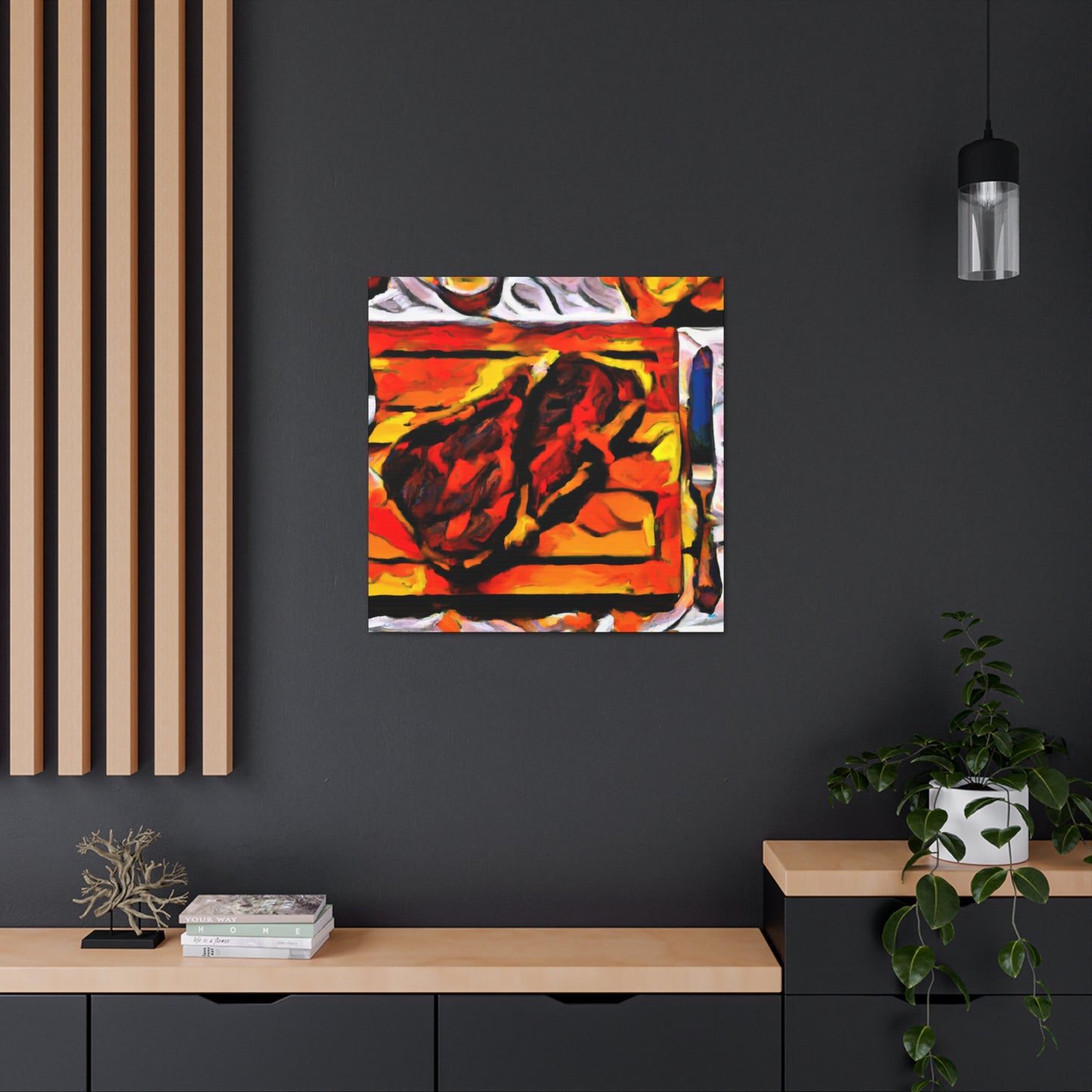 "Meaty Masterpiece in Red" - Canvas