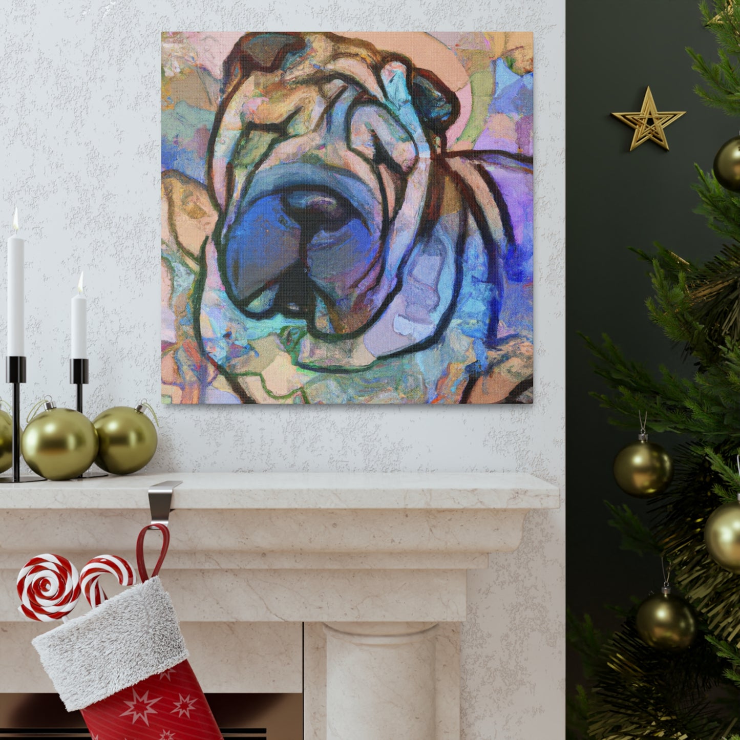 Shar Pei Expressionism - Canvas