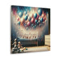 Skyward Serenade of Balloons - Canvas