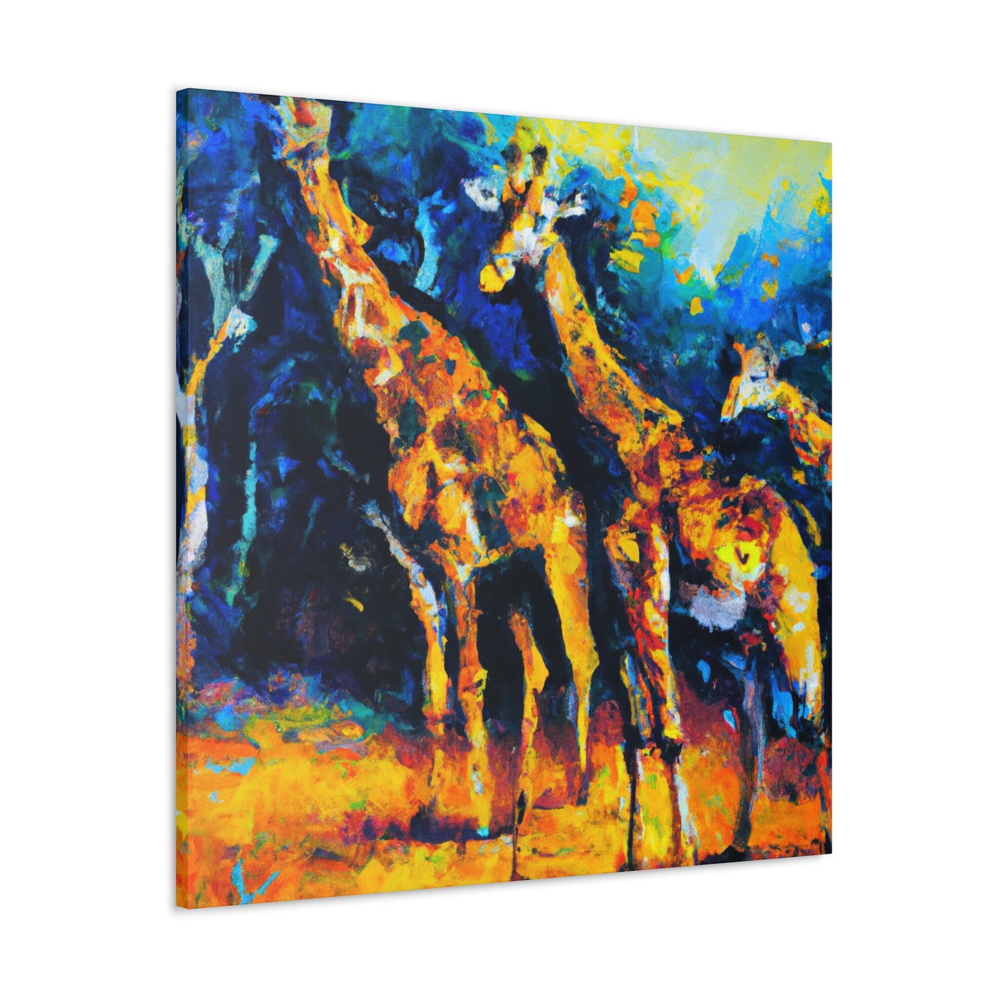 Giraffe in Impressionism - Canvas