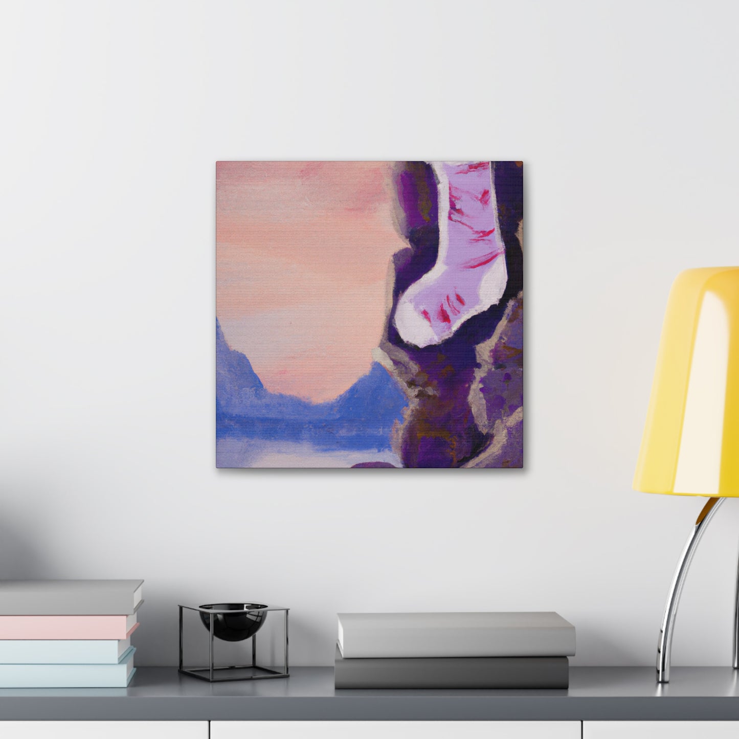 "Stocking in Moonlight Gloom" - Canvas