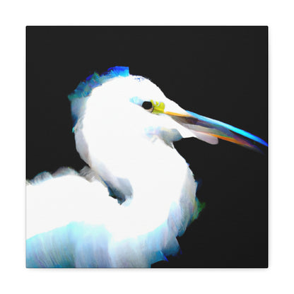 Snowy Egret Memory. - Canvas