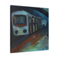 "Riding the Subway Train" - Canvas