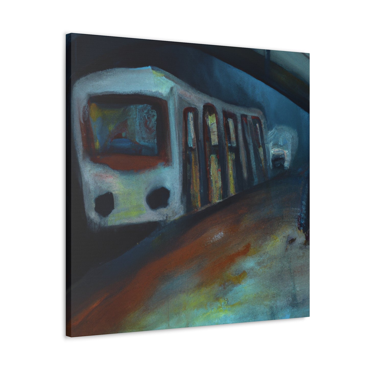 "Riding the Subway Train" - Canvas