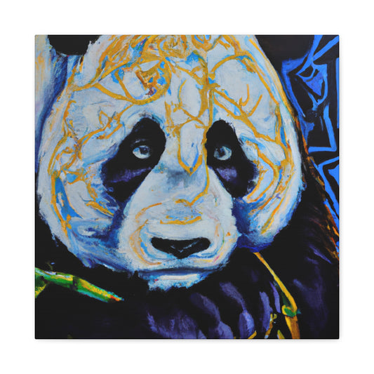 Panda in Neon colors - Canvas