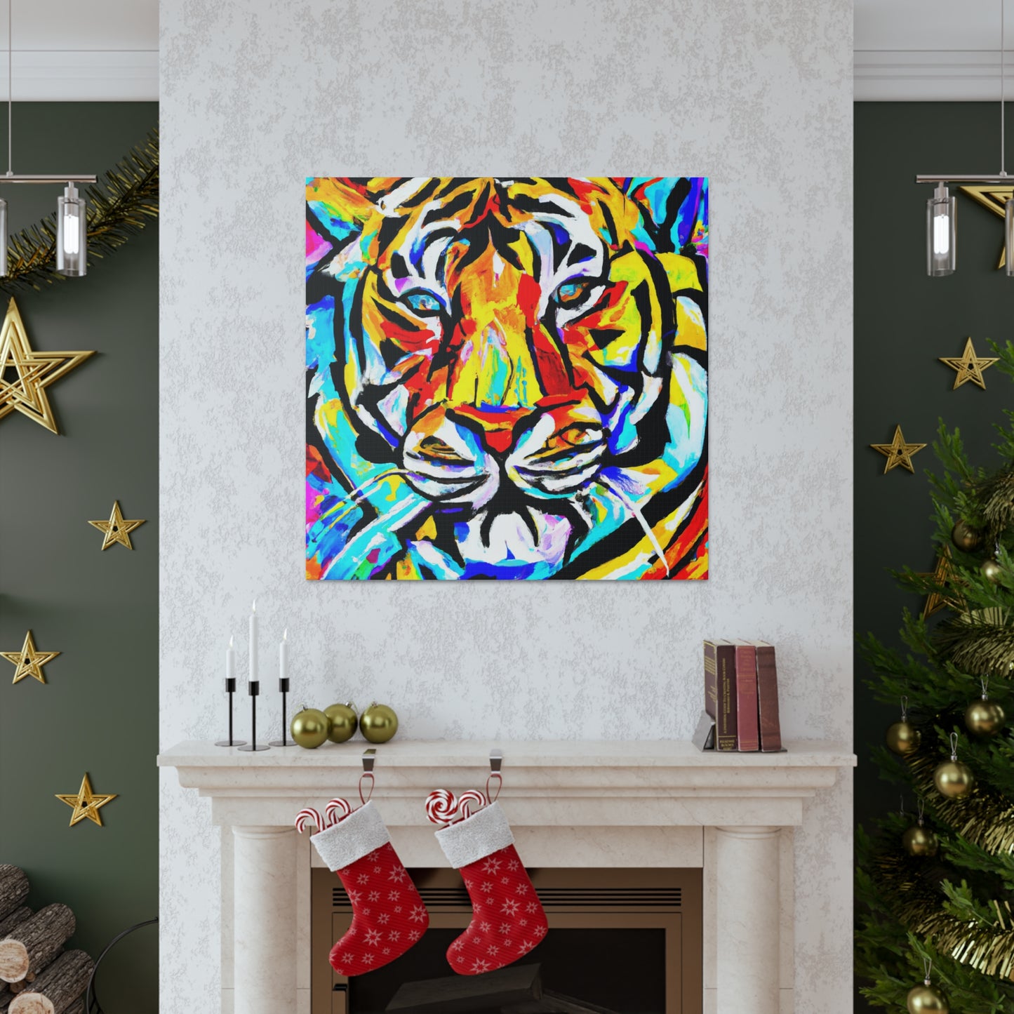 "Tiger in Art Deco" - Canvas