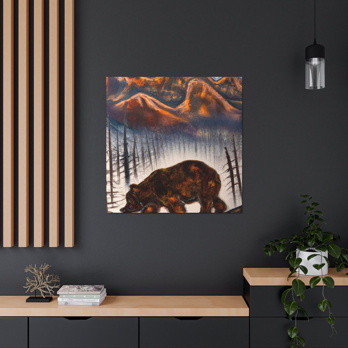 "Bear in Surrealism Land" - Canvas