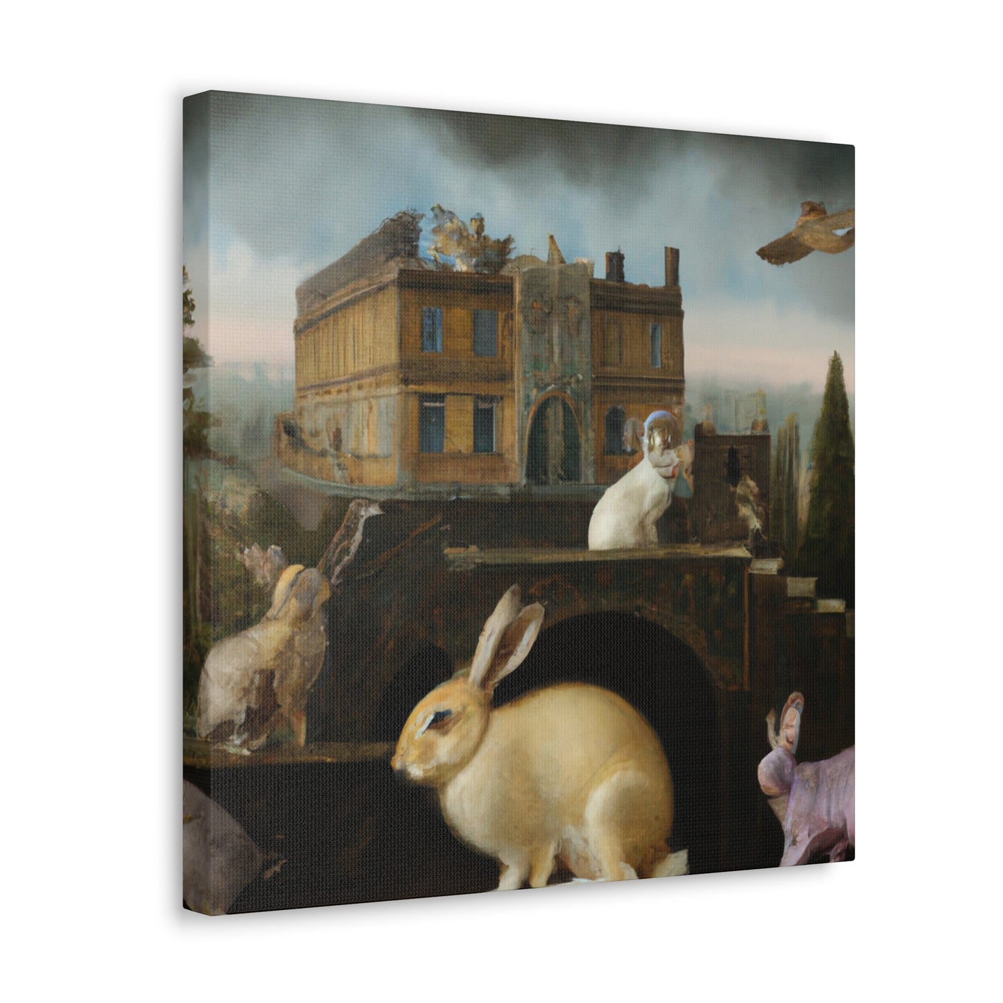 Rabbit at Dawning Light - Canvas