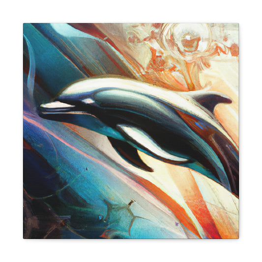 Dancing Dolphin Dreamscape - Canvas