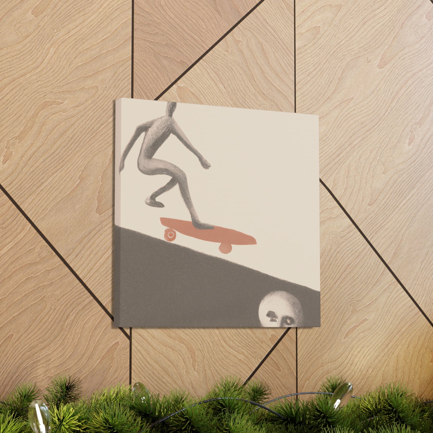 Skateboarding Surreal Dream - Canvas