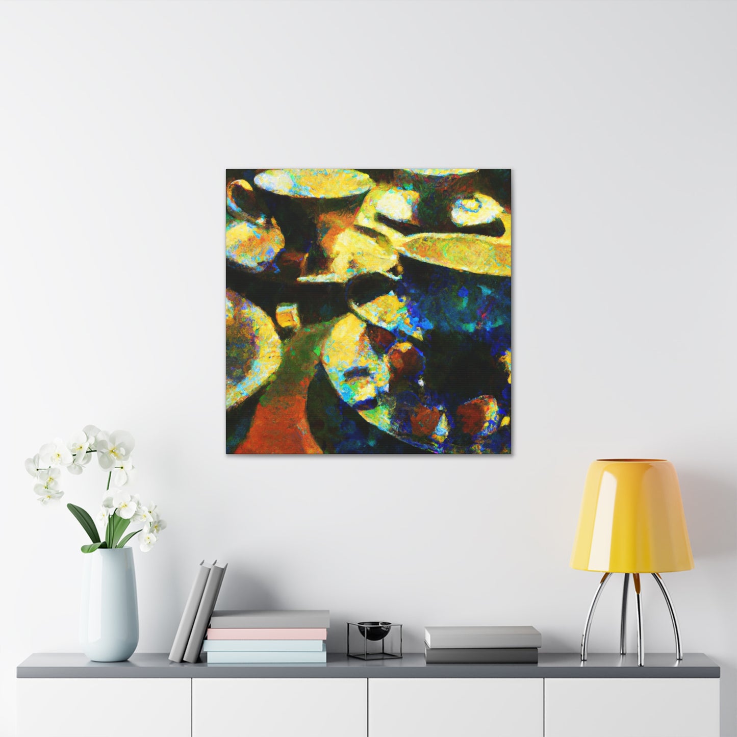 Tea Party Abstraction - Canvas