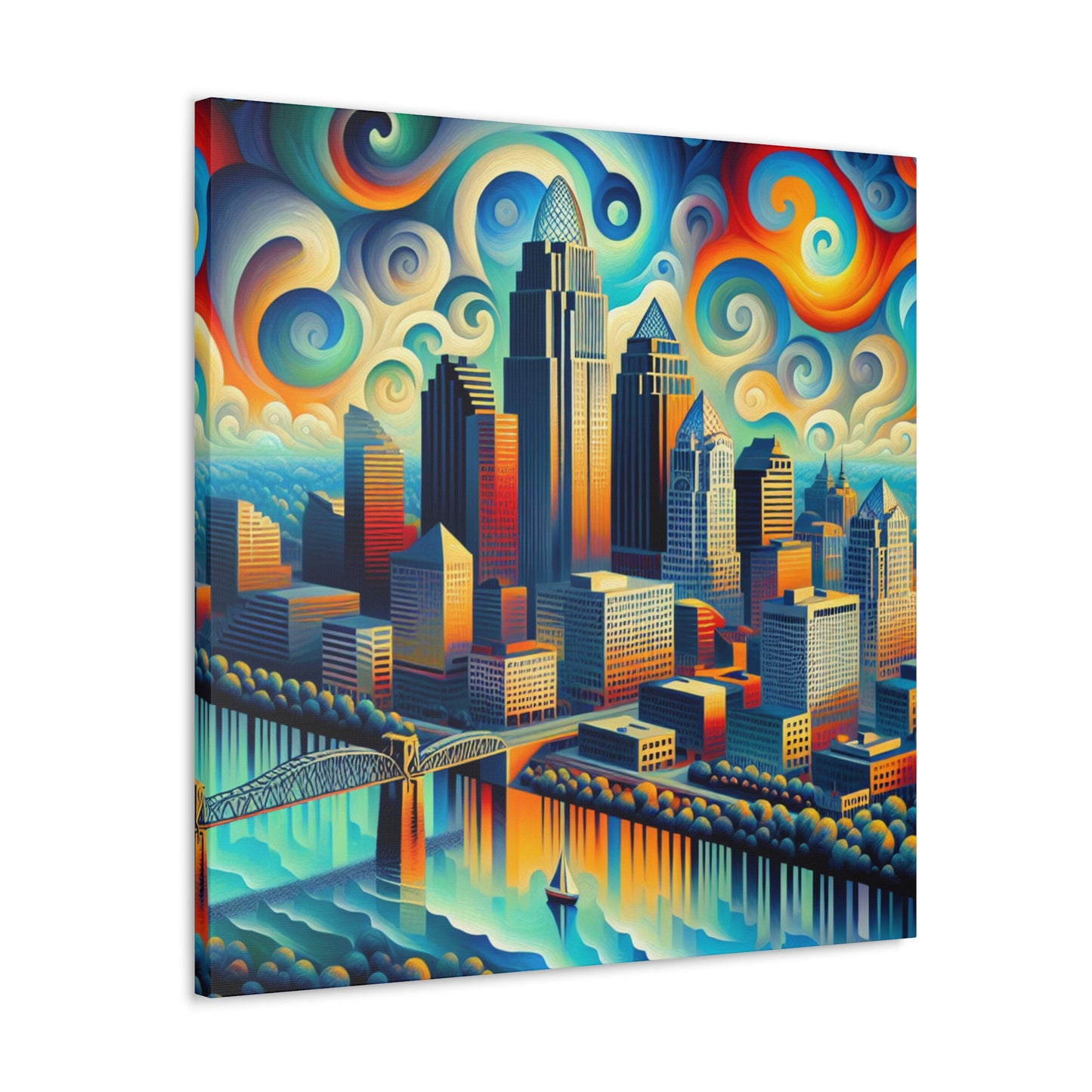 "Enigmatic Echoes of Cincinnati" - Canvas