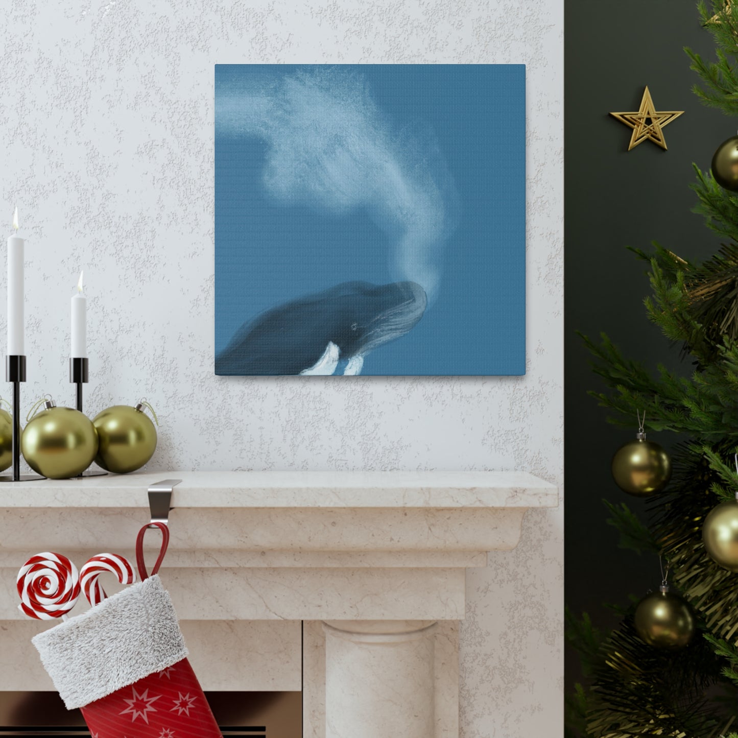 "Whales in the Water" - Canvas