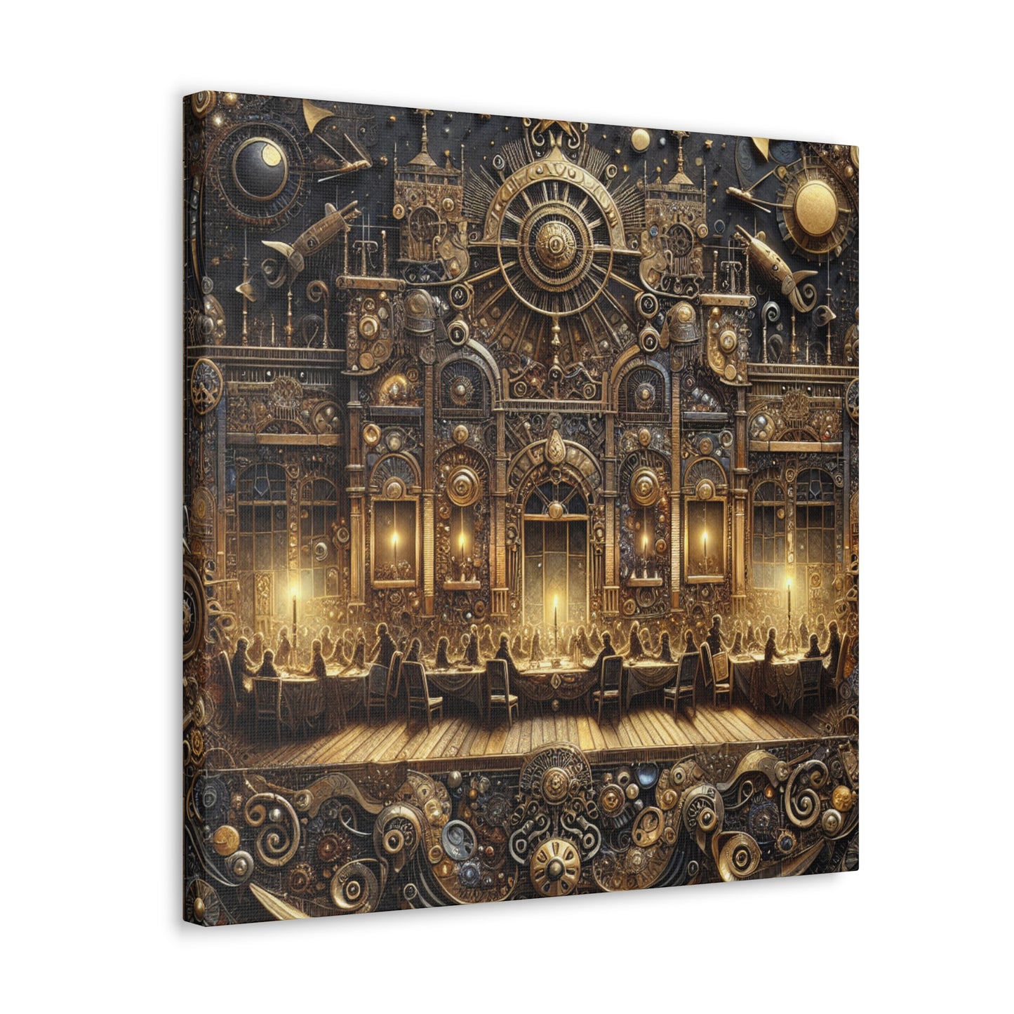 "Mechanical Marvels at Dusk" - Canvas