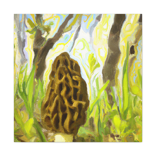 "Morel in Moonlight Glow" - Canvas