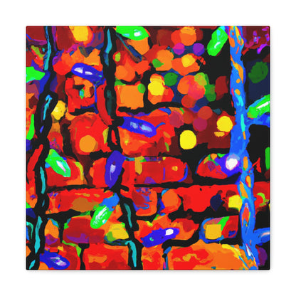 "Christmas Lights Fauvism" - Canvas