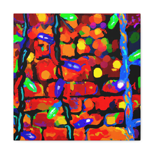 "Christmas Lights Fauvism" - Canvas