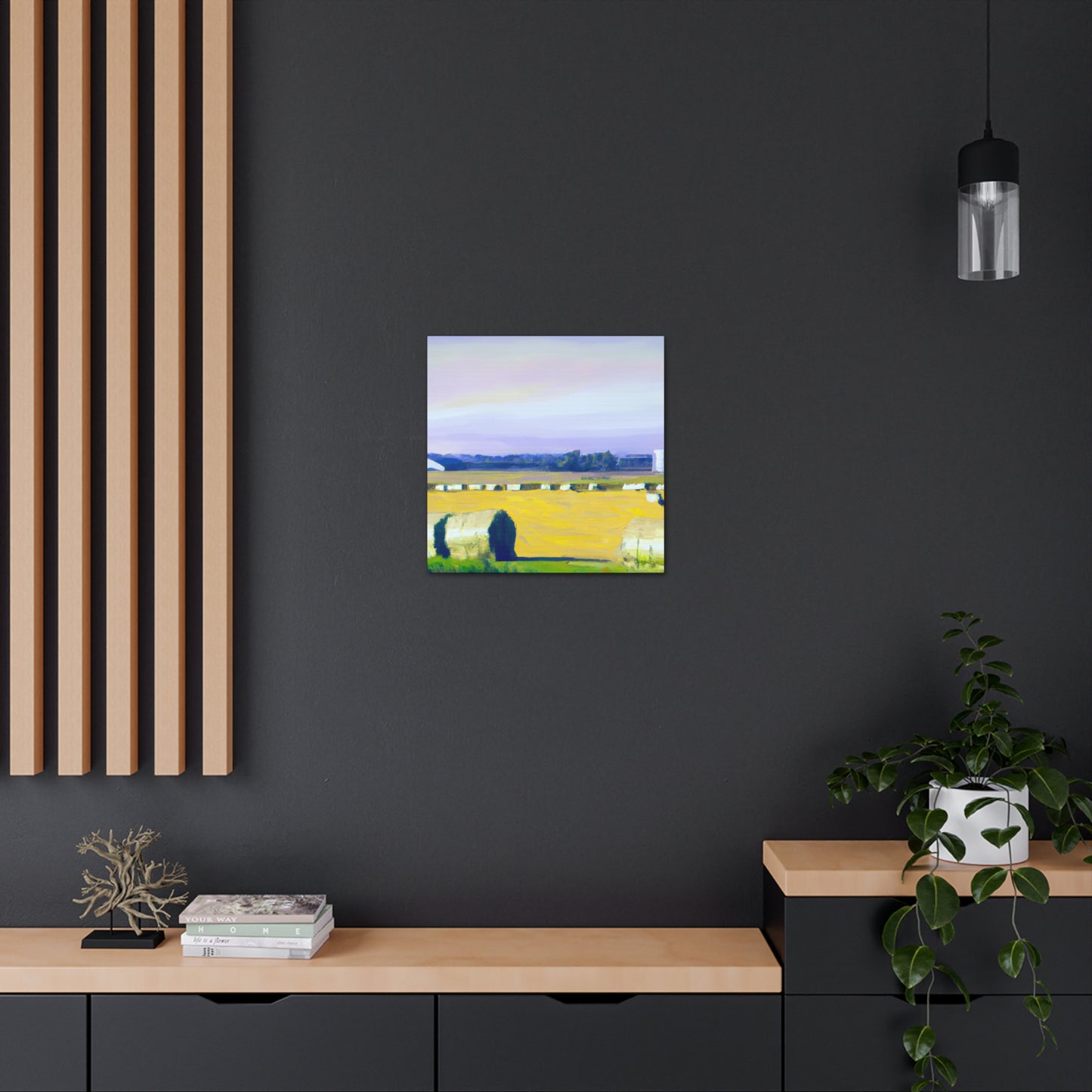 "Serene Hayfield Dreamscape" - Canvas