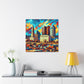 "Vibrant Columbus Dawn" - Canvas