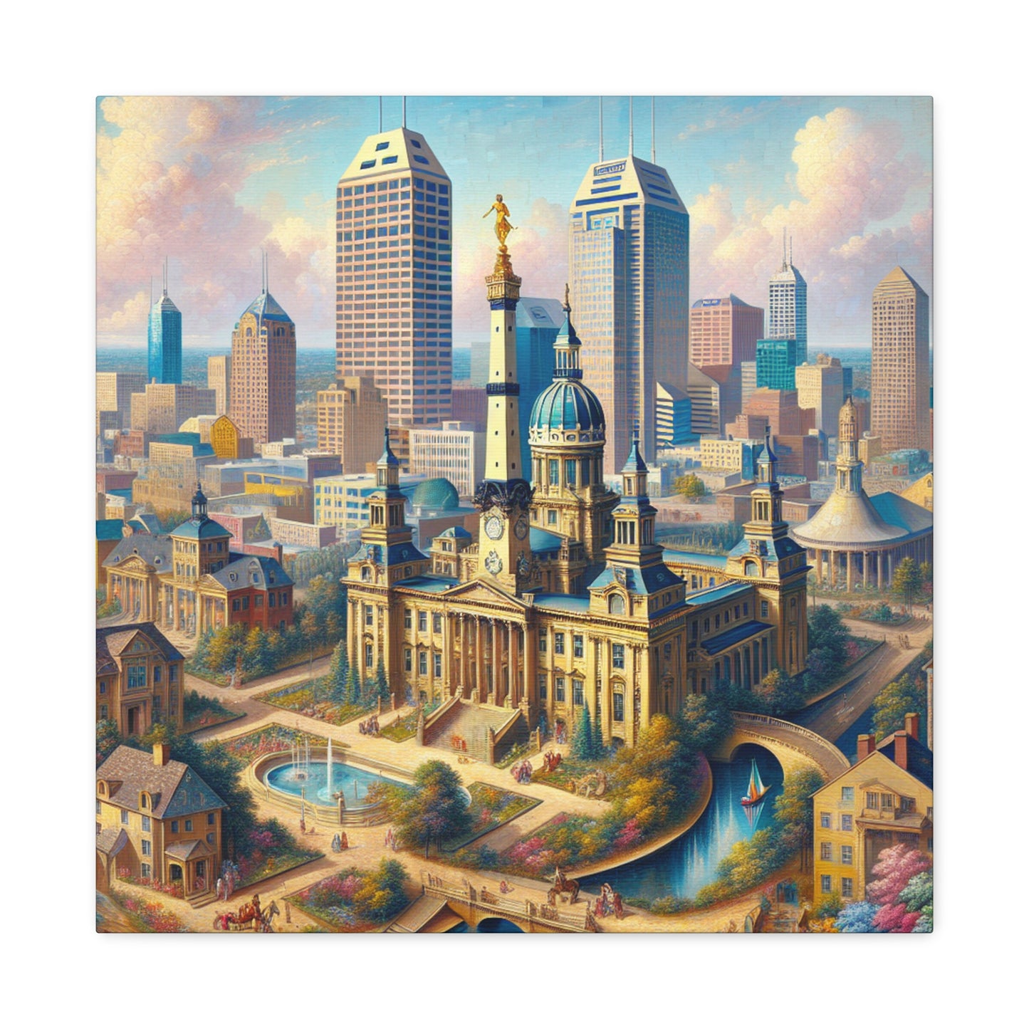 "Serene Splendor of Indianapolis" - Canvas