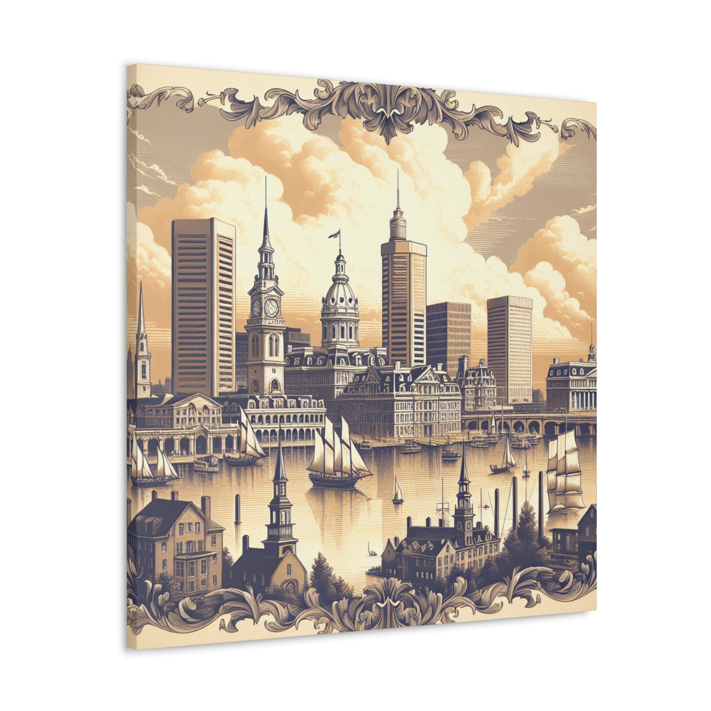 "Baltimore's Regal Charm" - Canvas