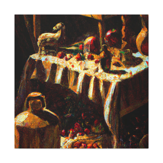 "Holy Night Manger Scene" - Canvas