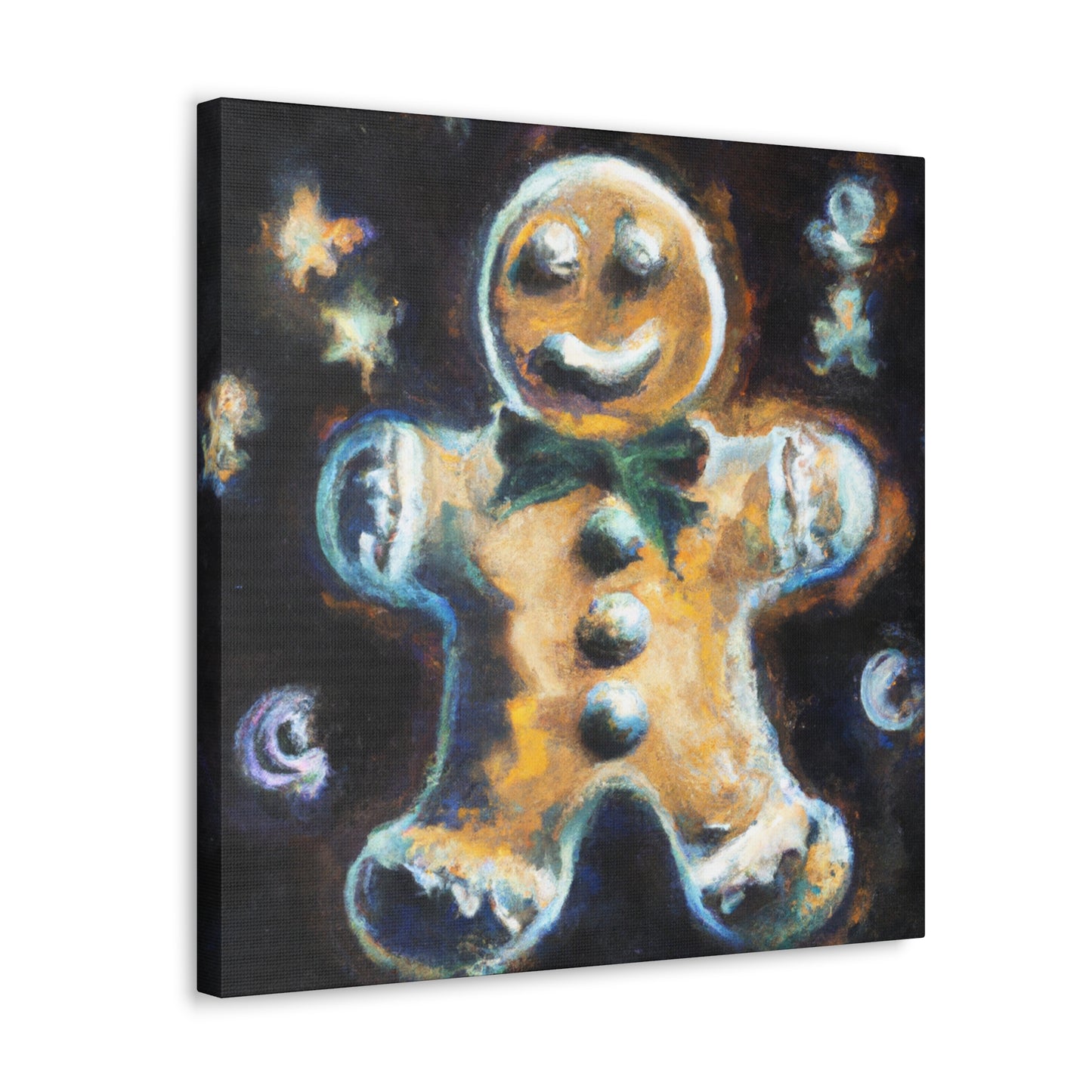 Gingerbread Man Gleeful - Canvas