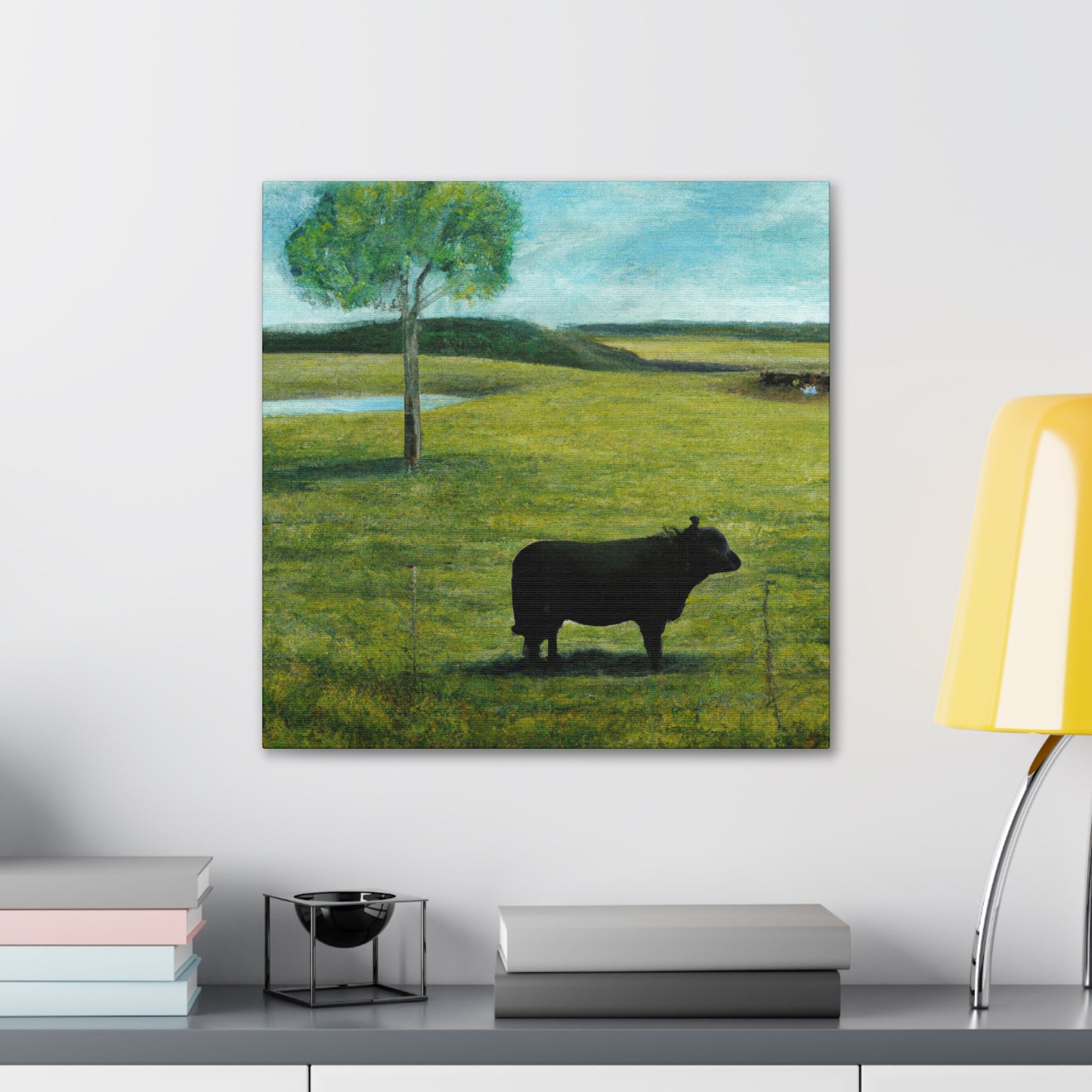 "Black Angus in Surreality" - Canvas