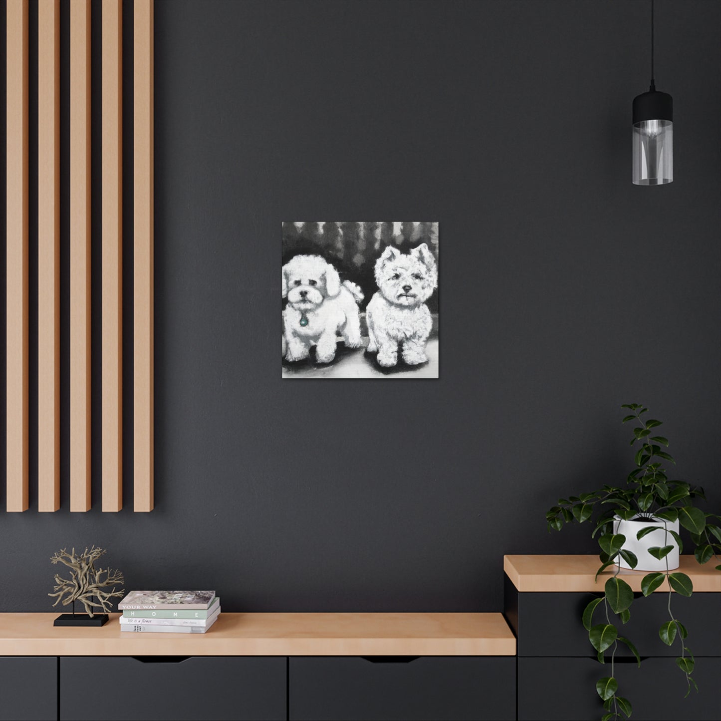 Sculpted Bichon Frise - Canvas