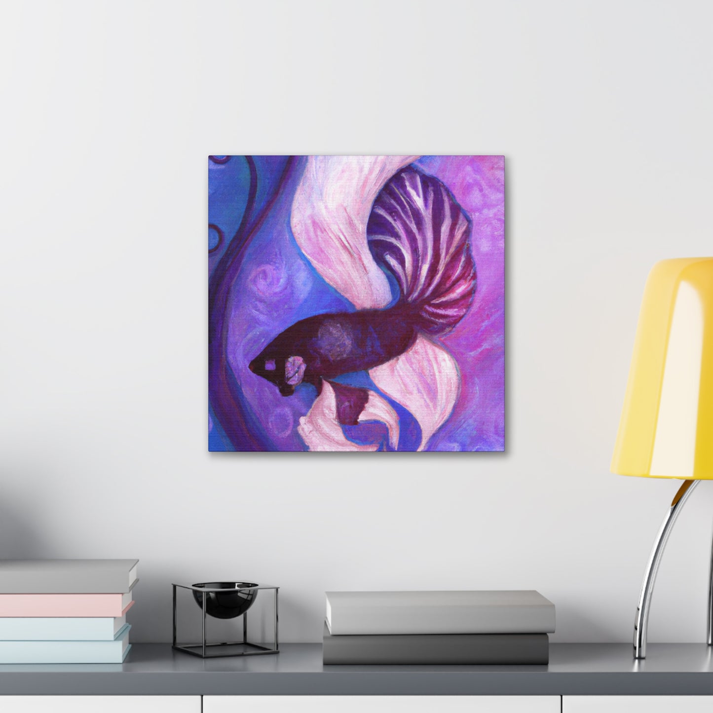 "Betta Amongst Algae" - Canvas