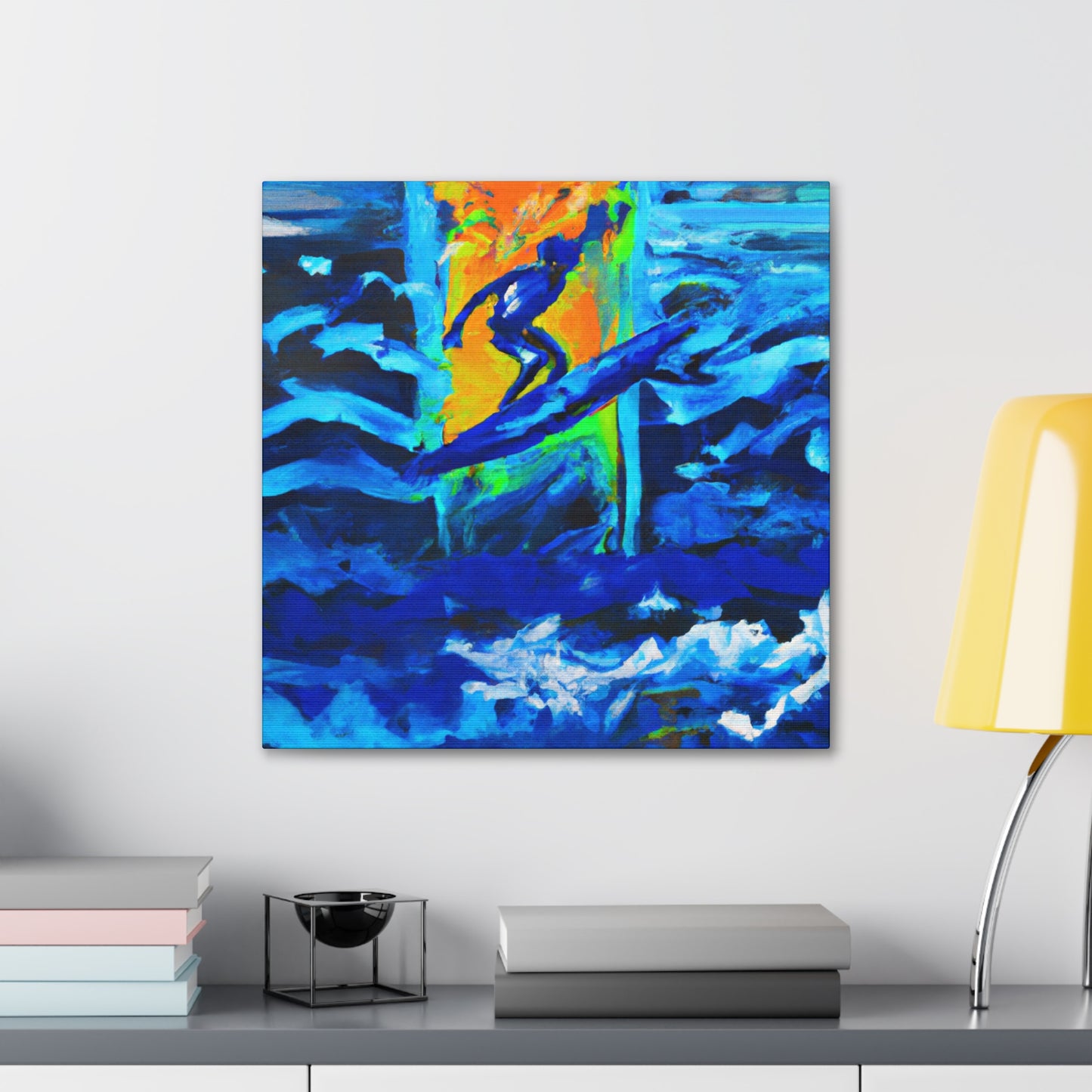 Surfing the Big Wave - Canvas