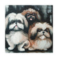 "Pekingese Gazing Wondrously" - Canvas