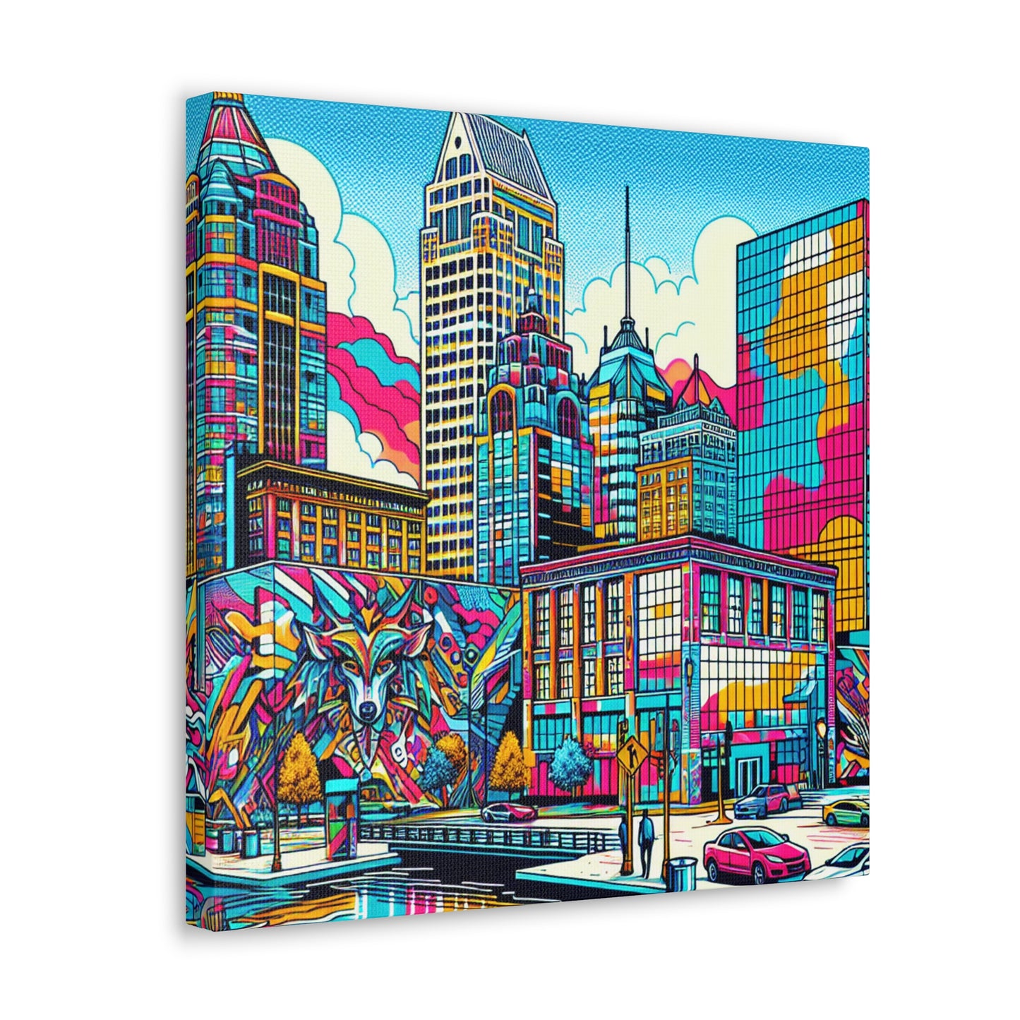 "Vibrant Milwaukee Mosaic" - Canvas