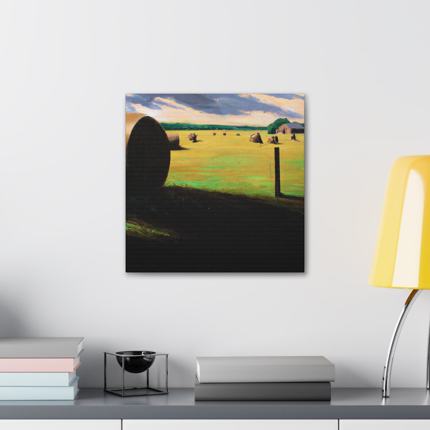 "Hayfield Realism Sunrise" - Canvas