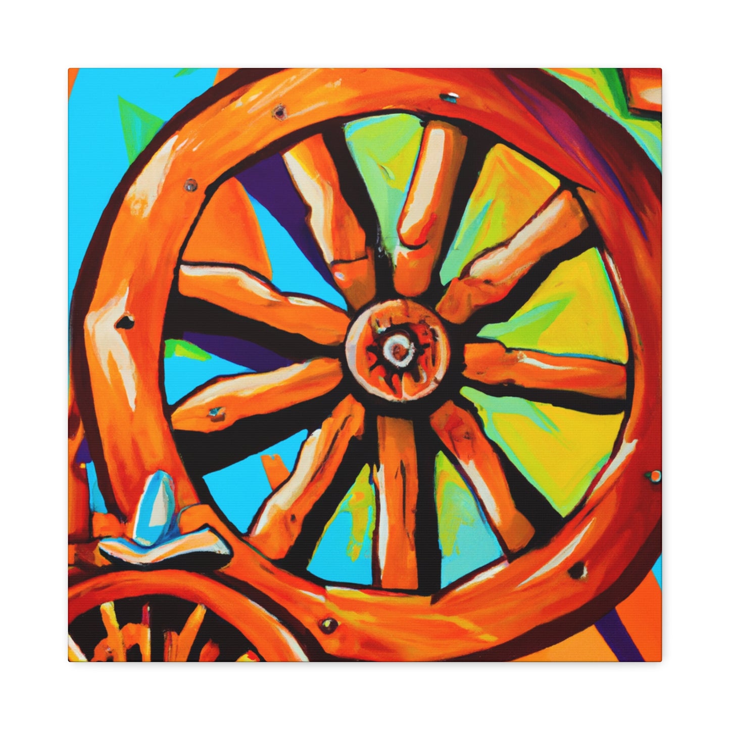 Wagon Wheel Art Deco - Canvas