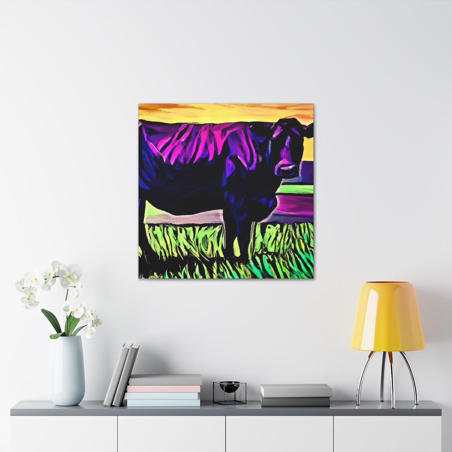 "Herd of Black Angus" - Canvas