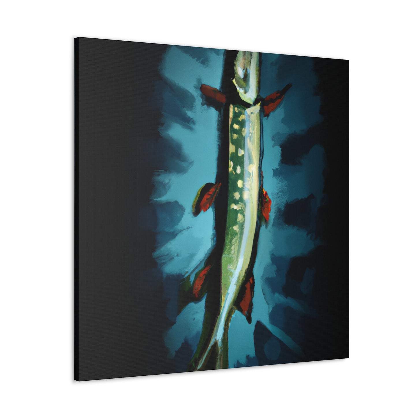 Pike Fish Reflection Piece - Canvas