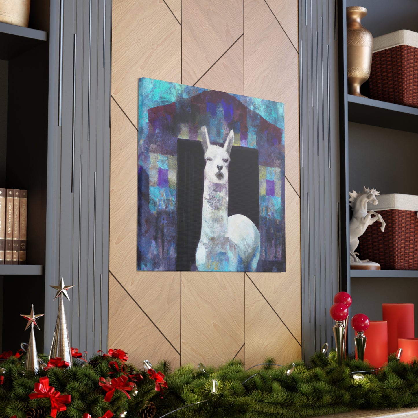 "Alpaca in Art Deco" - Canvas