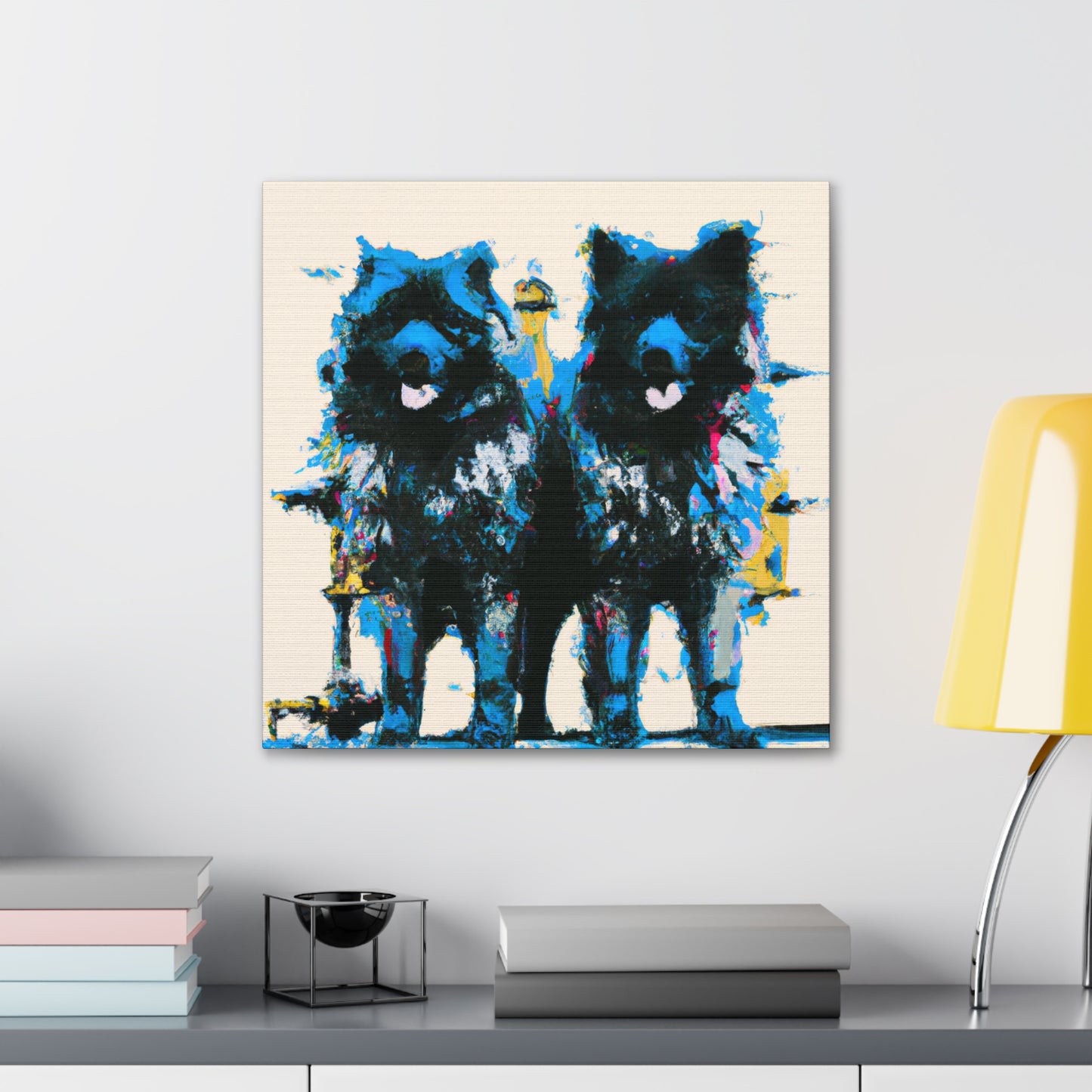 "Keeshond Through Time" - Canvas