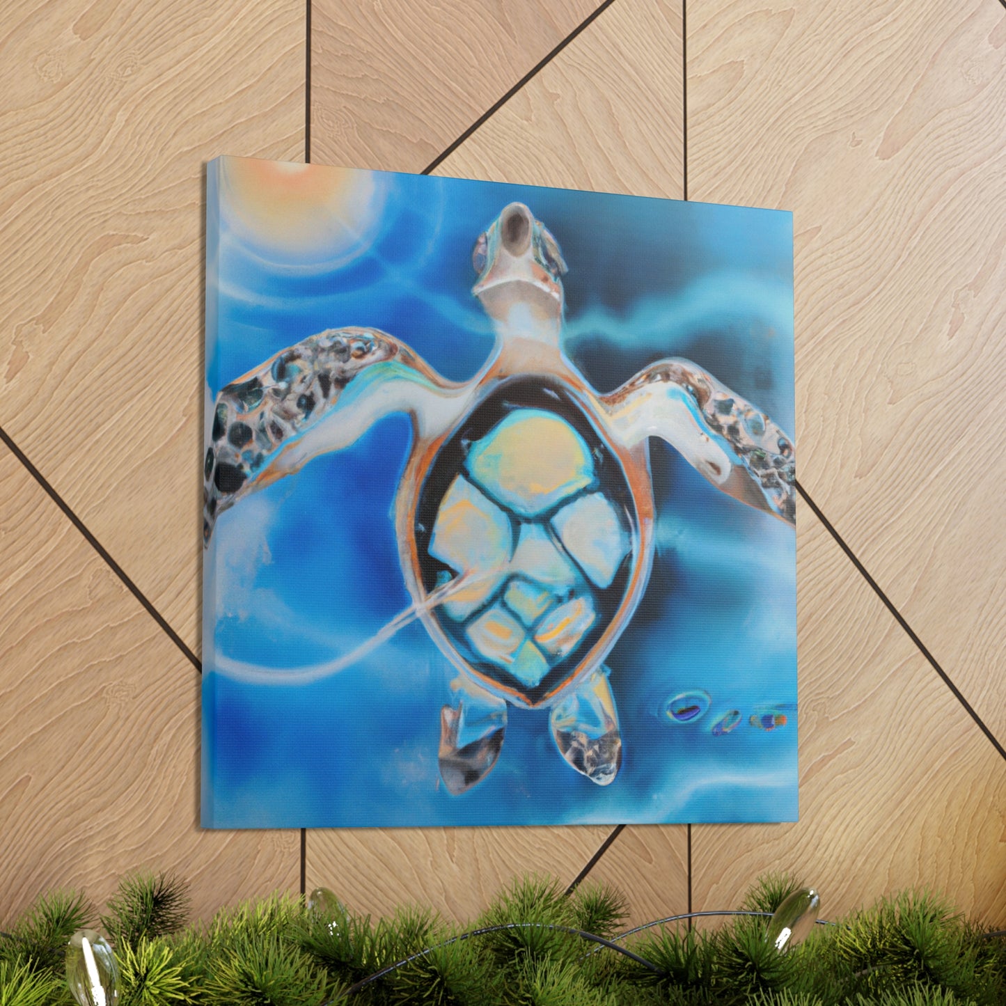 "Sea Turtle Majesty Reigns" - Canvas